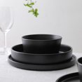 thumbnail image 3 of Stone Lain Celina Stoneware 12 Piece Dinnerware Set, Service for 4, Black Matte, 3 of 9