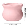 thumbnail image 4 of Sentmoon Planter Pots for Plants Plastic Indoor and Outdoor Juicys Flower Pots Patterned Crocheted Fuzzy Stick Ornaments Mini Flower Pots for Office Desks and Workspaces, 4 of 7