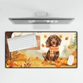 thumbnail image 4 of Welcome Fall Dachshund Cozy Autumn Field Pumpkins Golden Leaves Desk Mat Full Keyboard Mouse Pad Wiener Dog Lover Gifts Idea Large Mousepad - 12013, 4 of 5