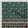thumbnail image 1 of Soimoi Green Poly Georgette Fabric Floral Panel Print Fabric by Yard 42 Inch Wide, 1 of 3