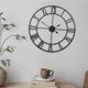thumbnail image 1 of Reloj de pared con esfera de números , estilo rústico, silencioso, decorativo, de hierro, ideal para la habitación de los niños, dormitorio, of 48 cm, 1 of 8