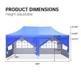 thumbnail image 5 of Zenova  Heavy-duty 10' x 20' Pop up Canopy Gazebo Tent BLUE, 5 of 5