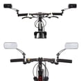 thumbnail image 4 of Aluminum Alloy Mountain Bike Handlebar Rearview Mirrors - 2pcs Set, 125mm x 45mm, Chrome-Plated Substrate, 21mm Base Diameter, Red Color, Safety Reflective Design for Bicycle Modification, 4 of 6