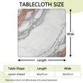 thumbnail image 2 of White Gray Rose Gold Marble Pattern Square Fitted Tablecloth with Elastic Edge,Square Table Cover,Washable Elastic Table Cover for Home Kitchen Party Decor 36"x36", 2 of 6