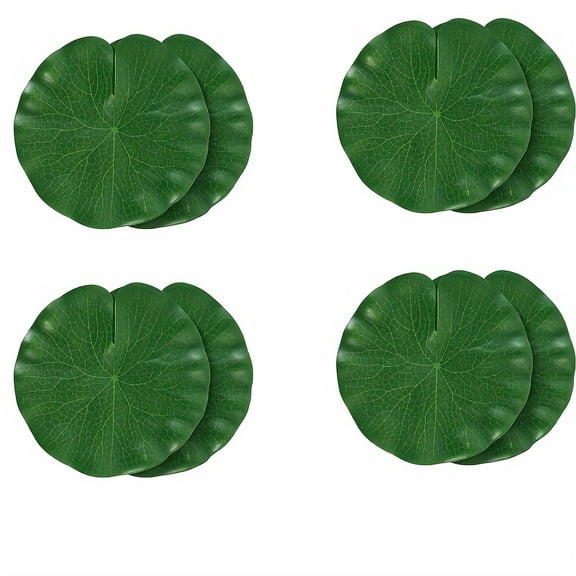 10PCS Artificial Floating Lily Pads for Ponds, 6.7 Inch Realistic Lotus Leaves Pond Decor, Water Lily Pads for Koi Fish Pool, Aquarium, Patio Water Feature