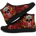 thumbnail image 4 of Mens High Top Sneakers Lace-Up Gothic Designed Casual Steet Canvas Shoes for Women Red and Black Skull Shoes, 4 of 7