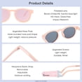 thumbnail image 4 of Lentes de Sol COCOSAND para Bebés y Niños Pequeños, Redondos, Polarizados, Color Rosa Bebé, 4 of 7