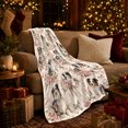 thumbnail image 3 of Merle Australian Shepherd Dog Portrait Pink Roses Autumn, Cozy Pet Portrait Pattern, Warm Flannel Blanket for Living Room and Bedroom, Dog Lovers Thanksgiving Gift, Pet Lover Home Decor, 3 of 9