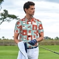 thumbnail image 3 of Fotbe Warm Christmas Memories Pattern Men’s Golf Polo Shirt – Breathable Performance Golf Shirt with Button-Down Collar-4X-Large, 3 of 6