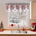 thumbnail image 2 of Valances for Windows Christmas Grey Snowman Rod Pocket Cafe Window Treatments Valance Curtains for Kitchen Bathroom Laundry Basement Windows 54"x18", 2 of 7