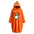 thumbnail image 4 of Ruyelune YellowHalloween Onesie Costume Adult Matching Oversized JumpsuitHooded Design, Full Zip Closure, Plush Fleece Fabric, Adults Unisex, Halloween CostumeL, 4 of 4