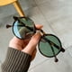 thumbnail image 1 of Mocha Milk Tea Color Gafas de sol Moda Estilo coreano Pequeñas gafas de sol con montura redonda para hombres y mujeres, 1 of 4