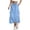 Light Blue, variant on Umfun Women's Utility Cargo Midi Skirt with Drawstring Waist & Pockets - Solid Color Relaxed Fit Long Skirt for Outdoor Hiking & Daily Wear