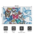 thumbnail image 5 of Butterfly Blue Pink Wing Pattern Door Rugs,Washable Non Slip Door Mats Indoor,Decorative Door Mats,Entry Mat Indoor for Entrance,Bedroom,Kitchen,Bathroom,17"x30", 5 of 6