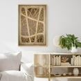 thumbnail image 4 of IDEA4WALL Framed Canvas Wall Art Interweaving Mesh Abstract Geometric Print Minimal Brown & Beige Abstract Modern Art Contemporary Relax/Calm for Living Room, Bedroom, Office - 16"x24" Natural, 4 of 5