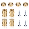 thumbnail image 3 of Brass Cutting Board Feet, Chopping Board Feet Set With Silicone Nonslip Pads, Stainless steel screws and Brass Washers - Suitable for Kitchen Utensils and All Kinds of Furniture(Bamboo shape 4PCS), 3 of 8