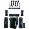 Vocopro UHF-5805-4 Wireless 4-Ch Handheld Microphones+Free Home Theater System
