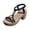Black, variant on Womens Platform Slingback Dress Sandals 2026 Beach Summer Boho Braided Gemstones Chunky Block High Heel Linen Sandals White Size 9
