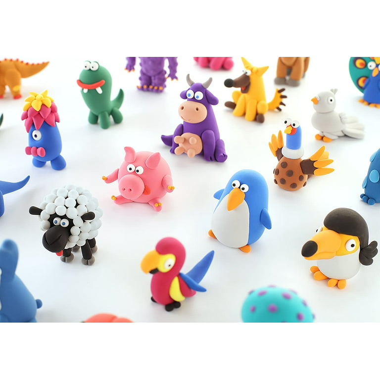 Hey Clay Birds - Colorful Kids Modeling Air-Dry Clay, 18 Cans with Fun  Interactive App