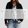 thumbnail image 3 of vdgthytj Jackets for Women Snap Button Lapel Collar Long Sleeve Cropped Fashion Fall Casual Outerwear with Chest Pockets(Small,Black), 3 of 9