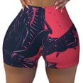thumbnail image 2 of Balery Rock Skull Guitarist Pantalones cortos de entrenamiento estampados para mujer, sin costuras, ajustados, para gimnasio, yoga, correr, deportes, ejercicio activo, fitness.-Medium, 2 of 8