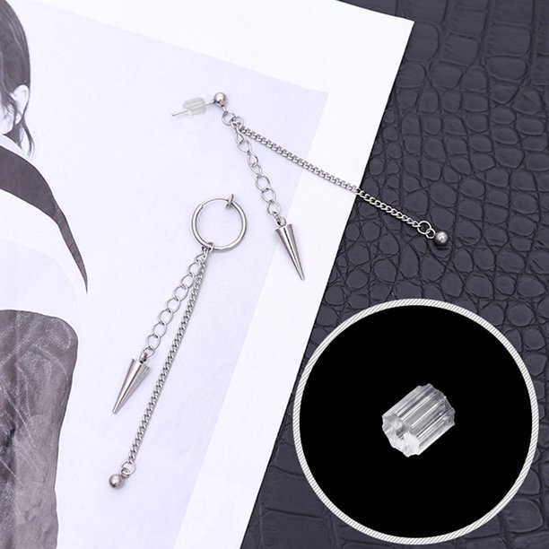 BESTYASH 1000Ud Accesorios Para Pendientes Transparentes De Plástico Con Forma Octagonal Para Y Seguridad