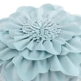 thumbnail image 5 of JWH 3D Handmade Round Decorative Flower Throw Pillow Cover with Filler Small Circular Soft Velvet Pillows for Living Room,Bedroom and Hotel in Sky Blue 14inch, 5 of 7