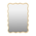 thumbnail image 5 of Tcbosik 28 x 40 inch Ripple Rectangle Mirror, Wall Mounted Wavy Makeup Mirror, Squiggly Vanity Mirror for Entryway Hallway Washroom Bedroom Living Room, Natural, 5 of 8
