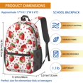 thumbnail image 3 of Strawberry and Heart White Pattern 17" School Backpacks for Teens,Waterproof Oxford Fabric,S-Shape Padded Straps for School,Travel,Hiking,Camping, 3 of 6