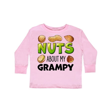 

Inktastic Nuts About My Grampy Peanut Almond Pistachio Gift Toddler Boy or Toddler Girl Long Sleeve T-Shirt