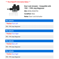thumbnail image 2 of Door Lock Actuator - Compatible with 1981 - 1990 Jeep Wagoneer 1982 1983 1984 1985 1986 1987 1988 1989, 2 of 2
