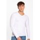 thumbnail image 1 of Camiseta Cuello V Manga Larga Microfibra Diane & Geordi 4137 Blanco M, 1 of 3