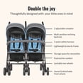thumbnail image 3 of Dream On Me Volgo Twin Umbrella Stroller, Blue and Dark Grey, 3 of 9