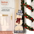 thumbnail image 4 of Alpine Corporation 16" x 9" x 38" Wooden Snowman Holiday Statue, Brown/Tan, 4 of 13