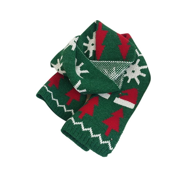 Lovzfmll Christmas Scarf for Boys Girls, Cute Thick Warm Red Scarf Soft Cozy Winter Holiday Gift for Toddler 2-6 Years