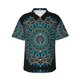 thumbnail image 1 of Fotbe Mandala Camisa Hawaiana para Hombre Unisex – Camisa Casual de Verano con Botones de Manga Corta de Algodón y Lino,Large, 1 of 7