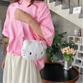 thumbnail image 4 of Kawaii Sanrio Hello Kitty Mini Shoulder Bag Cartoon Messenger Plush Backpack Earphone Storage Bag for Girl Kids Cute Rucksack, 4 of 6