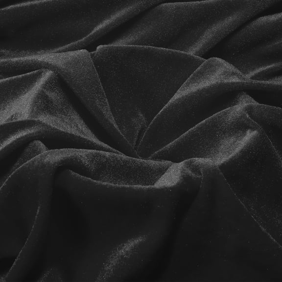 Uxcell Black Velvet Fabric by the Yard 1 Yard x 63 inch Wide for DIY Sewing