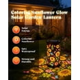 thumbnail image 3 of Colorful Sunflower Glow Solar Garden Lantern, 2026 Waterproof Outdoor Solar Powered Hanging Light for Garden, Patio, Pathway Lantern, Let Your Garden Bloom with Light After Sunset, 3 of 8