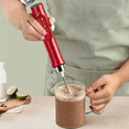 thumbnail image 5 of EXLEAF 2026 New Milk Frother Long Battery Life Hand Mixer Wireless Operation Quiet Design Milk Frother Handheld Red for Coffee Lattes Milkshakes Hot Chocolate Smoothies, 5 of 7