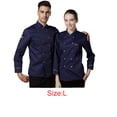 thumbnail image 3 of Advancent Chaqueta de Chef Unisex-Adulto de manga larga telas mejoradas transpirable absorbente de sudor uniforme de cocina antiincrustante para Herramientas y accesorios para hornear Azul L Advancent HA012106-12, 3 of 6