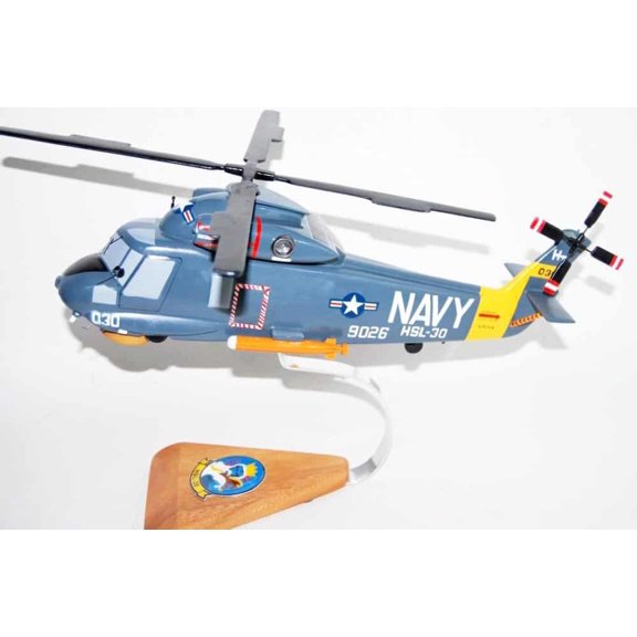 HSL-30 Neptune’s Horsemen SH-2F Seasprite Model, Kaman, Mahogany, 1/30th (16) Scale, Navy