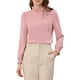 thumbnail image 1 of INSPIRAR CHIC Blusa Elegante de Manga Larga para Mujeres con Volantes y Cuello de Lazo Top de Trabajo Empresarial M Rosa, 1 of 7