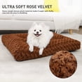 thumbnail image 2 of Cama para perros KSIIA, lavable, de lujo, con almohadilla de felpa para perros, color marrón, 2 of 6