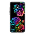 thumbnail image 1 of MUNDAZE Samsung Galaxy J3 Express/Prime 3/Amp Prime 3 Colorful Neon Rainbow Glow Roses Double Layer Phone Case Cover, 1 of 5