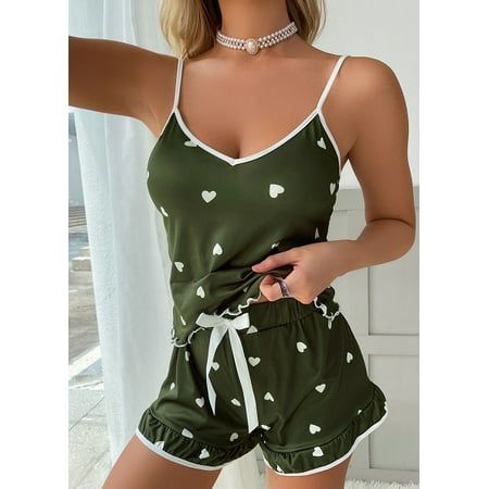 

Sexy Floral Pajama Set Women s 2 Pieces Sleepwear Pyjamas Silk Satin Cami Top and Shorts Pajamas Summer Pajamas Set for Women