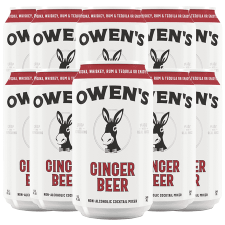 Owen’s Craft Mixers Ginger Beer HandA with Premium Ingredients Vegan & Gluten-Free Soda Mocktail and Cocktail Mixer