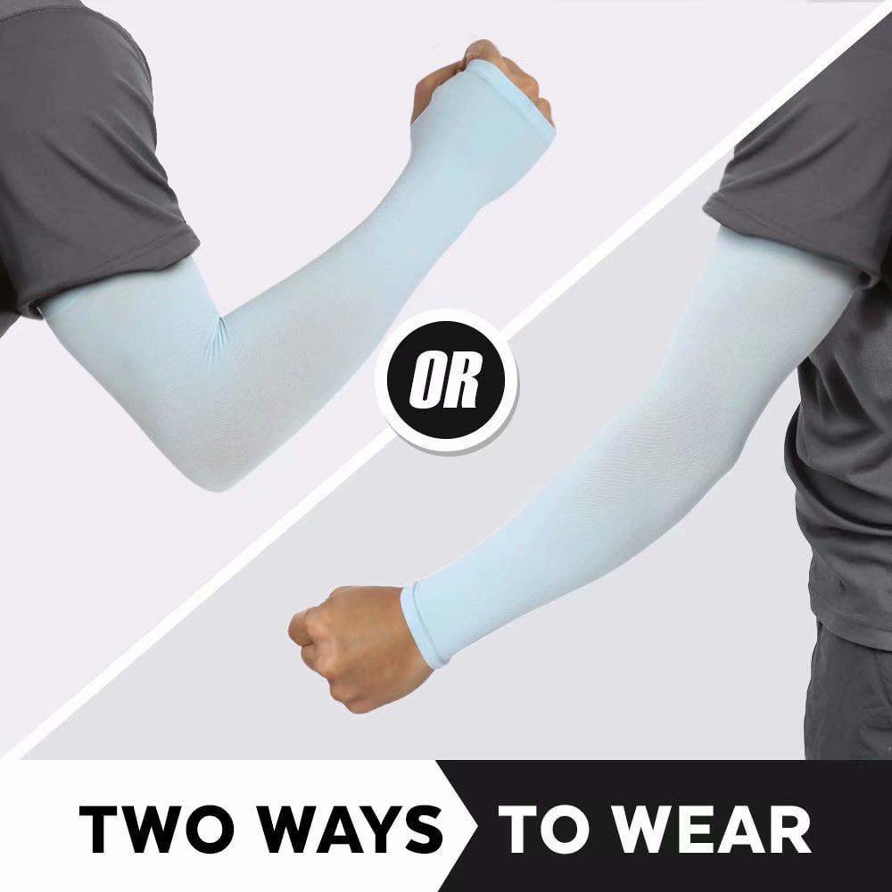 Outdoor Cooling Arm Sleeves Hand Cover UV Sun Protection for Cycling Sport @FZ 