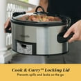 thumbnail image 3 of Crockpot 6.0-Quart Cook & Carry Slow Cooker, Programmable, Stainless Steel, 3 of 7