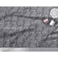 thumbnail image 3 of Soimoi Crepe Silk Fabric Leaves & Floral Block Printed Fabric 1 Yard 42 Inch Wide, 3 of 3